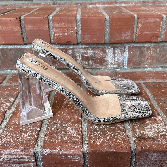 New York & Company Heather Block Heel Mule Heels Women's Size 10 - Picture 1 of 7